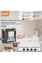 R.8506 Table Top Gas Stove 4 Burners, 490mm Portable Cooktop with Cover Lid, White - 2