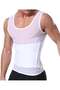 Men Body Shaper Compression Vest, Sleeveless Slimming Tank Top with Adjustable Hook Closure, X-Back - 4