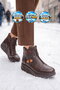 Coffee Genuine Leather Zipper-Closure Anatomical Sole Women's Boots 327704 Dribble - 3