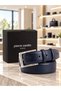 100% Genuine Leather Navy Blue Men's Belt for Classic and Everyday Use - 6