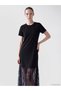 Two Mt Shop Quality Lcw Comfort Black Interlock Plain Dress