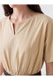 LCW Comfort Beige Solid Dress—The ALITA CITY Way - 3