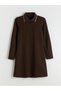 LCW Comfort Brown Brioche Knit Straight Dress, Featuring the ALITA CITY Touch - 7