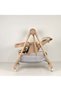 Foldable Baby High Chair with Adjustable Backrest, Detachable Tray, 5-Point Belt and Lockable Wheels - 3