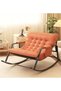 Oversized Rocking Chair with Thick Padded Cushion, Reclined Backrest and Armrests, 110 x 84 x 74 cm - 4