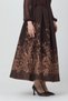 Glittery Princess Taffeta Skirt with Floral Print - 6