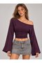 WOMEN'S BLOUSE WITH BOAT NECK, MADE OF FULL-LYCRA MODAL FABRIC - 5