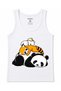 Sweet Dreams – Tank Top Featuring a Sleeping Panda, a Red Panda, and a Cute Rabbit