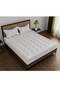 Full Size Quilted Mattress Pad with Fitted Skirt, Cotton Topper with Down Alternative Fill, White - 4