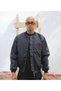 Men's Black Bomber Coat Water-Repellent K Quilted a Lined Zippered Jacket - Black - 8