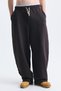 Barrel-Fit Sweatpants with Seam Detail - 2