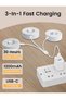 كشافات LED قابلة لإعادة الشحن عبر USB مع جهاز تحكم عن بعد، إضاءة خزانة LED دائرية، 3 ألوان - 3