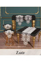 Elegant Model Cream Dowry Set 5 Piece Lace Tablecloth Runner Set Living Room Set Decorative - 3