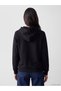 Two Mt Shop Quality Lcw Everyday Black 2 Thread Flat Standard & Regular Women's Zipper Sweatshirt - 4