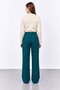 Wide-leg trousers - petrol green - 4