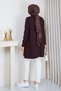 Women's Skirt with Tulle Detail and Pearl-Embellished Mercerized Knit Tunic - 6