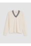 TWO MT SHOP QUALITY LCW EVERYDAY Ecru Oversized Soft-Touch Women's Sweatshirt - 5