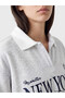 Two Mt Shop Quality Xside Gray Oversize Women's Thick Sweatshirt - 4