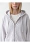 TWO MT SHOP QUALITY XSIDE Gray 3-Ply Brushed Inside Straight Oversized Women's Zipper Sweatshirt - 4