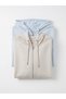 TWO MT SHOP QUALITY KOOR SPORT Blue Scuba Fabric Solid Women's Zipper Sweatshirt - 3