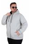 Large Size Unisex Hooded 3Ip Sweat 11701 Gray - 2
