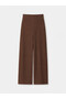 LCW EVERYDAY Brown Raschel Solid Standard & Regular Wide-Leg Women's Pants—The ALITA CITY Difference