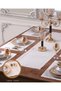 Zara Supla Team 6 Person 7 Piece Table Set Runner Cream-Cream Stylish Tableware Home Textile - 2