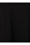 Two Mt Shop Quality Lcw Modest Black Interlock Striped Loose & Baggy Women's Sweatshirt Tunic - 6