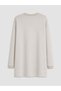 TWO MT SHOP QUALITY LCW EVERYDAY Gray Scuba Fabric Solid Oversized Women's Sweatshirt Tunic - 6