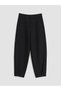 LCW Vision Black Polyviscose Straight-Leg Balloon Fit Tapered-Leg Women's Pants, with the ALITA CITY Touch