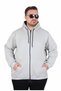 Large Size Unisex Hooded 3Ip Sweat 11701 Gray