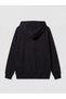 Two Mt Shop Quality Lcw Everyday Black Diving Fabric Plain Oversize Women's Zipper Sweatshirt - 6