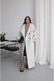 Ecru Eva-belted Premium Wool Melton Coat