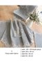 Turquoise Model Gray 5 Piece Linen Lace Runner Set Dowry Living Room Set - 5