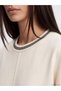 TWO MT SHOP QUALITY LCW EVERYDAY Ecru Soft Touch Striped Women's Sweatshirt - 3