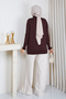 Women's Ruffle Detail Rayon-Mercerized Knit Sweater Tunic - 7