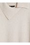 TWO MT SHOP QUALITY LCW Modest Ecru Knit Mock Neck Women's Tunic - 3