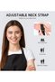 2 Pack Adjustable Bib Apron Waterdrop Resistant with 2 Pockets Cooking Kitchen Aprons for BBQ - 5