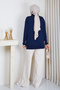 Women's Ruffle Detail Rayon-Mercerized Knit Sweater Tunic - 7