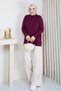 Women's Ruffle Detail Rayon-Mercerized Knit Sweater Tunic - 3