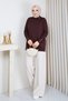 Women's Ruffle Detail Rayon-Mercerized Knit Sweater Tunic - 2
