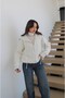 Ecru Wool Blend Hooded Cardigan - 2