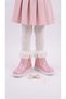 GIRLS' PINK ZIP-UP BOOTS WITH FUR DETAILS, Non-Slip Soles, and a Sparkly, Stylish Design - 2