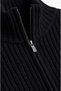 Black Mock Neck Peplum Cardigan - 3