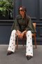 Women's Spanish-Sleeve Belted Bell-Sleeve Khaki Coat - 4