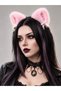 Pink Fluffy Cat-Ear Crown with Ribbon and Bell Details—Anime Cosplay Hair Accessory for Women, Teen Girls, and Children - 6