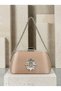 Women's Evening Clutch Bag with 10 Stones, Satin, Silver Accents, and Chain Strap—Perfect for Weddings and Engagements - 2