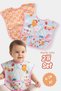 2-Piece Girls' Bird-Print Set (LIQUID-RESISTANT) Activity and Pocketed Bib, 6–24 Months
