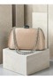 Women's Evening Clutch Bag with 10 Stones, Satin, Silver Accents, and Chain Strap—Perfect for Weddings and Engagements - 5