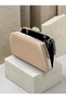 Women's Evening Clutch Bag with 10 Stones, Satin, Silver Accents, and Chain Strap—Perfect for Weddings and Engagements - 6